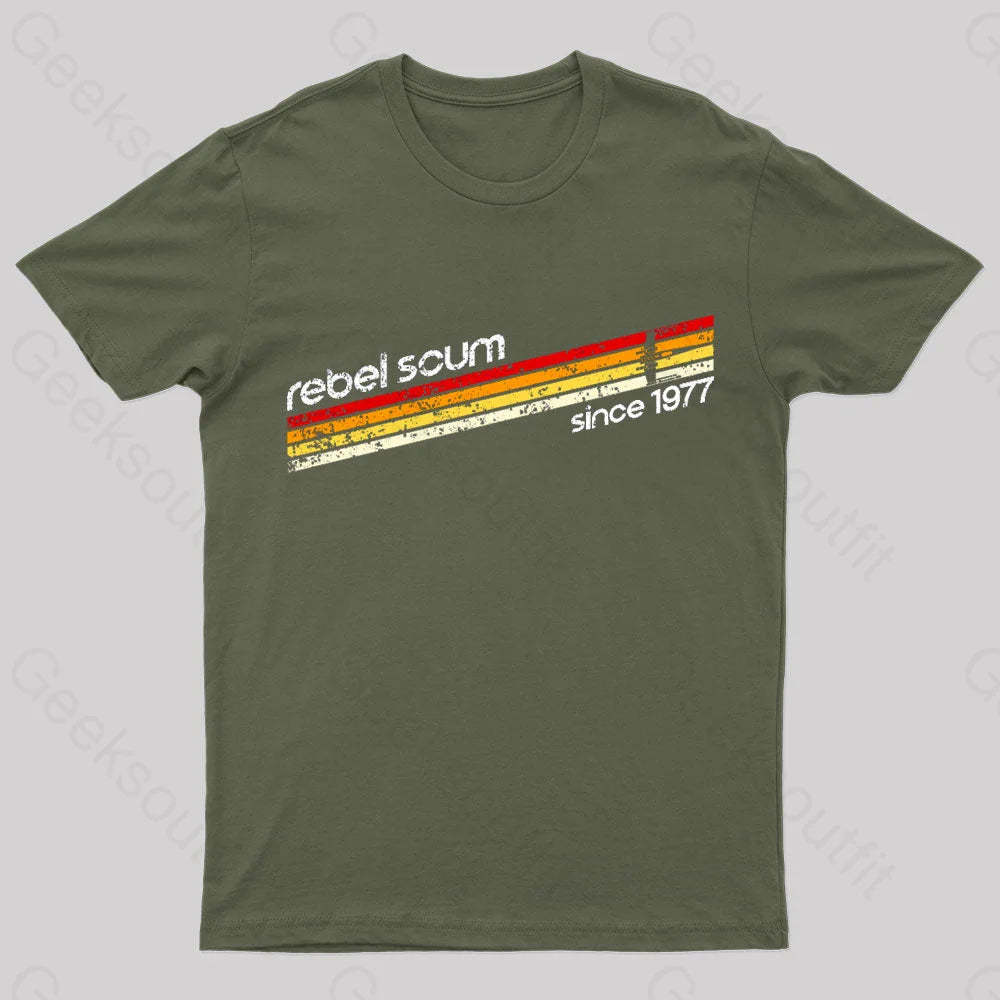Old School Scum Geek T-Shirt Army Green / S
