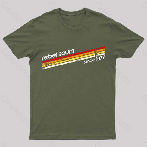 Old School Scum Geek T-Shirt Army Green / S