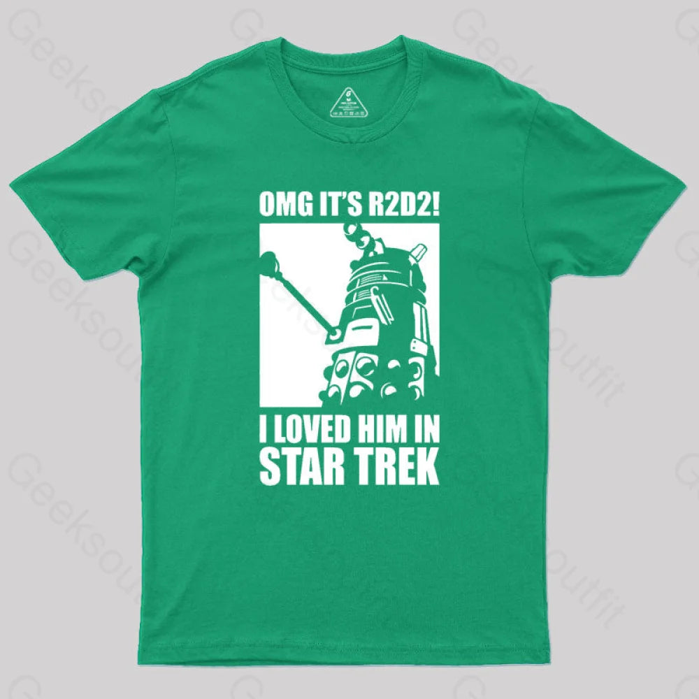 Omg It’s R2D2 Geek T-Shirt Green / S