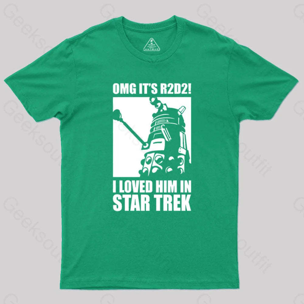Omg It’s R2D2 Geek T-Shirt Green / S
