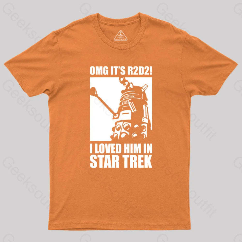 Omg It’s R2D2 Geek T-Shirt Orange / S