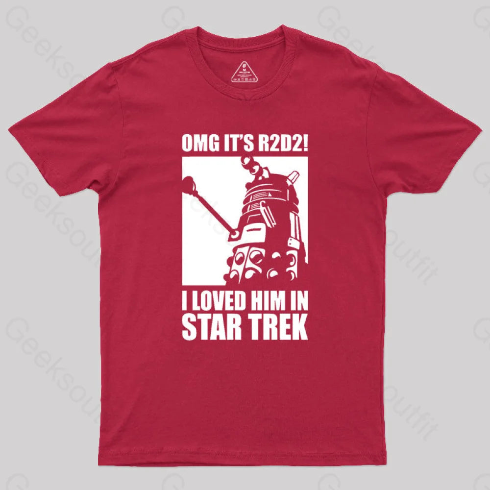 Omg It’s R2D2 Geek T-Shirt Red / S