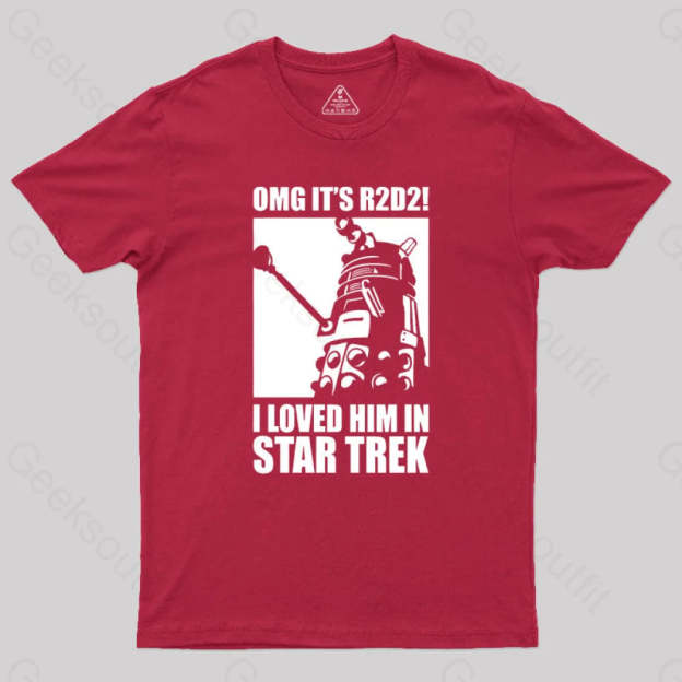 Omg It’s R2D2 Geek T-Shirt Red / S
