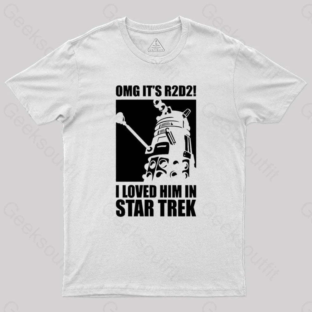 Omg It’s R2D2 Geek T-Shirt White / S