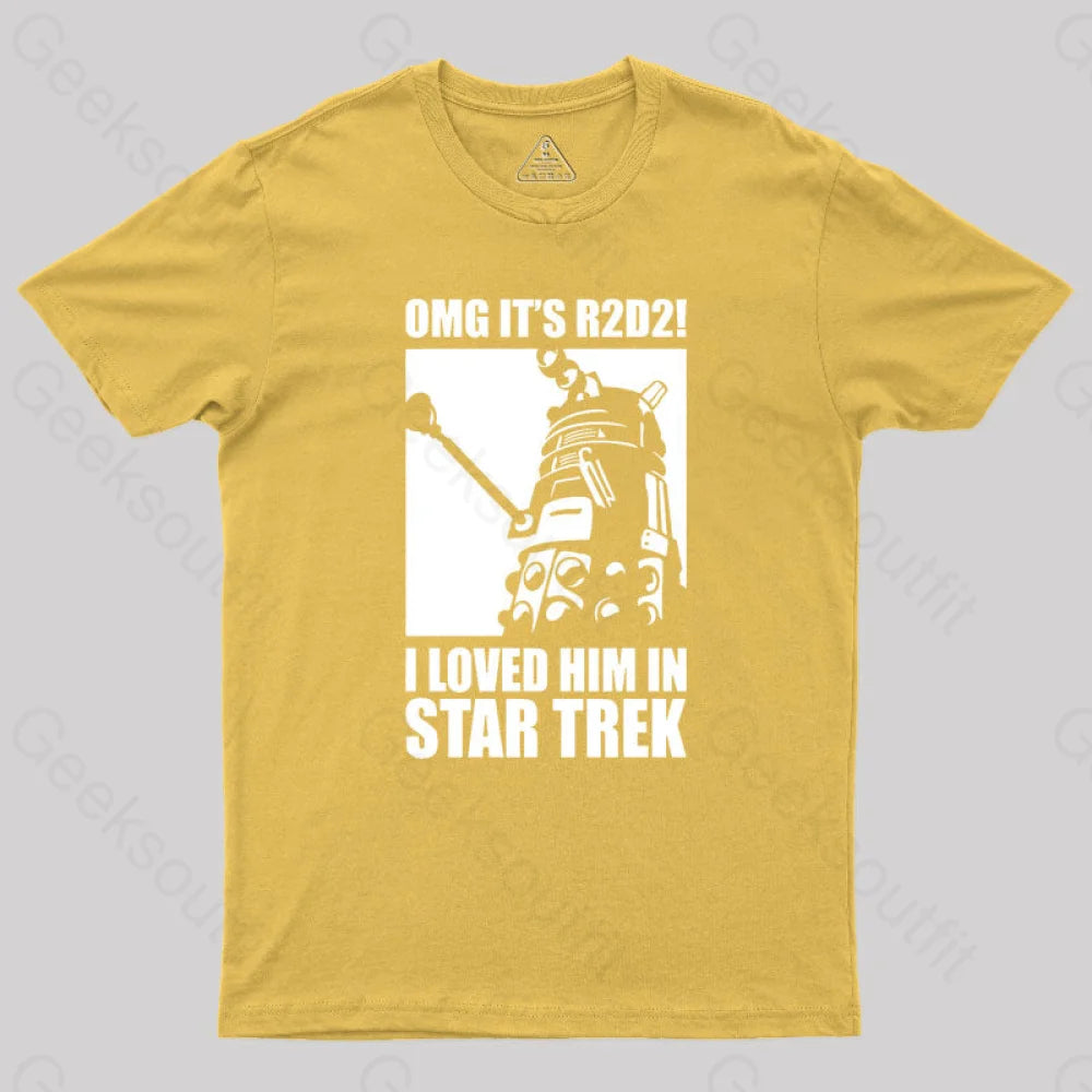 Omg It’s R2D2 Geek T-Shirt Yellow / S