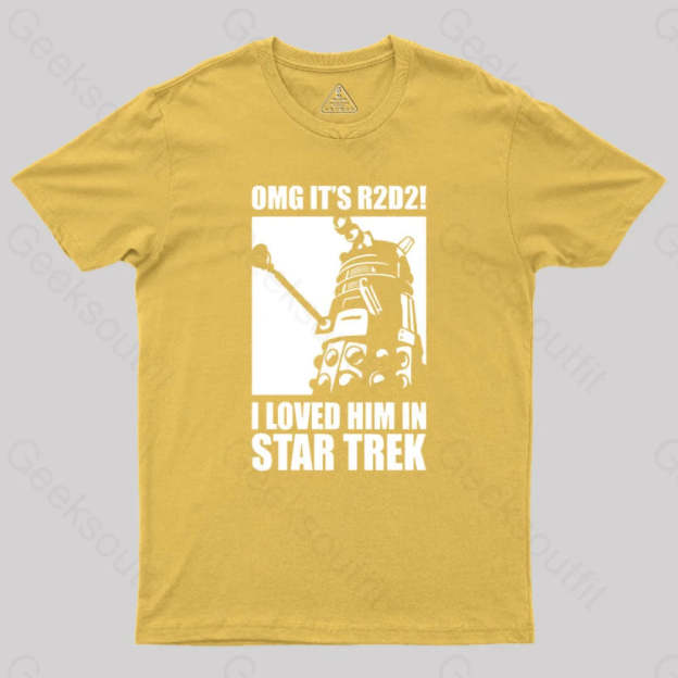 Omg It’s R2D2 Geek T-Shirt Yellow / S