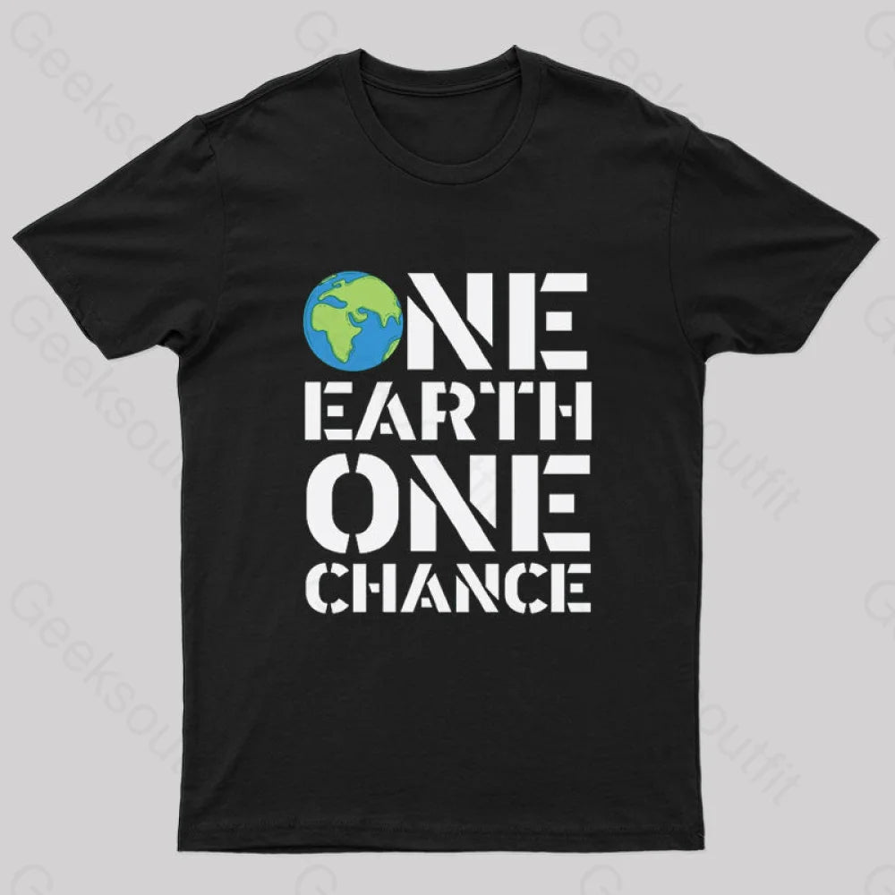 One Earth Chance Geek T-Shirt Black / S