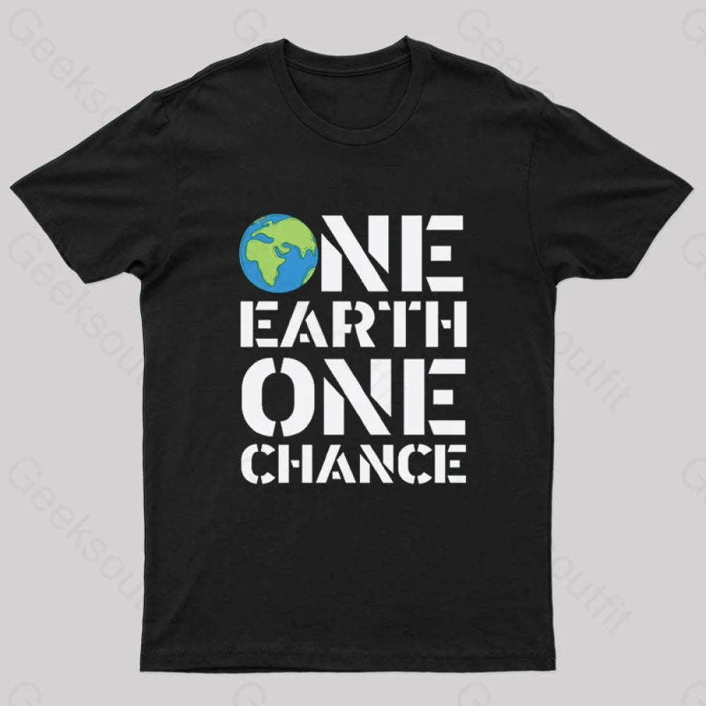 One Earth Chance Geek T-Shirt Black / S