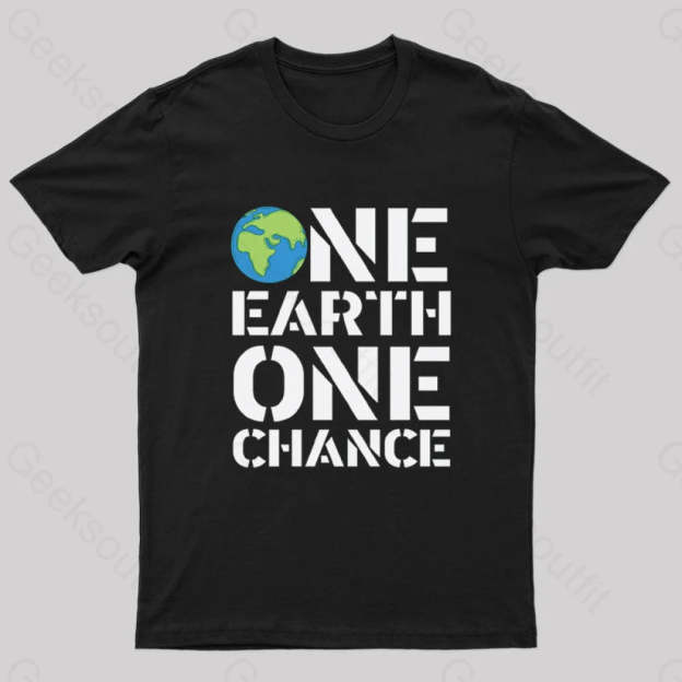 One Earth Chance Geek T-Shirt Black / S