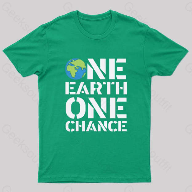 One Earth Chance Geek T-Shirt Green / S