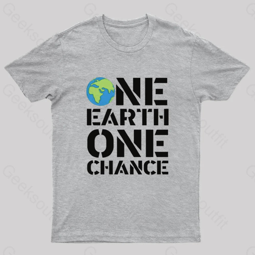 One Earth Chance Geek T-Shirt Grey / S