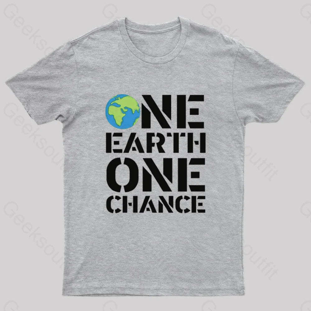 One Earth Chance Geek T-Shirt Grey / S