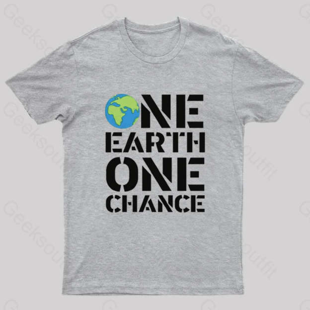 One Earth Chance Geek T-Shirt Grey / S