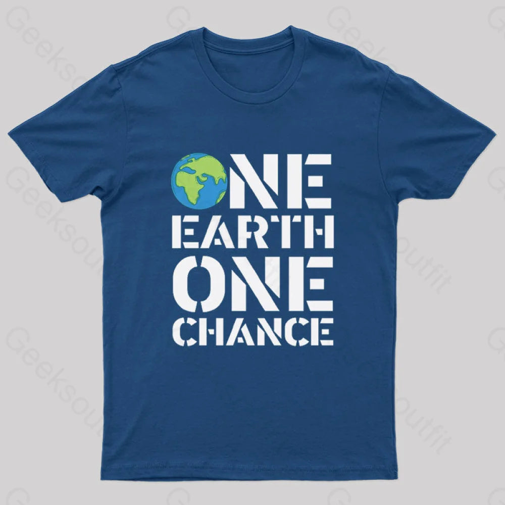 One Earth Chance Geek T-Shirt Navy / S
