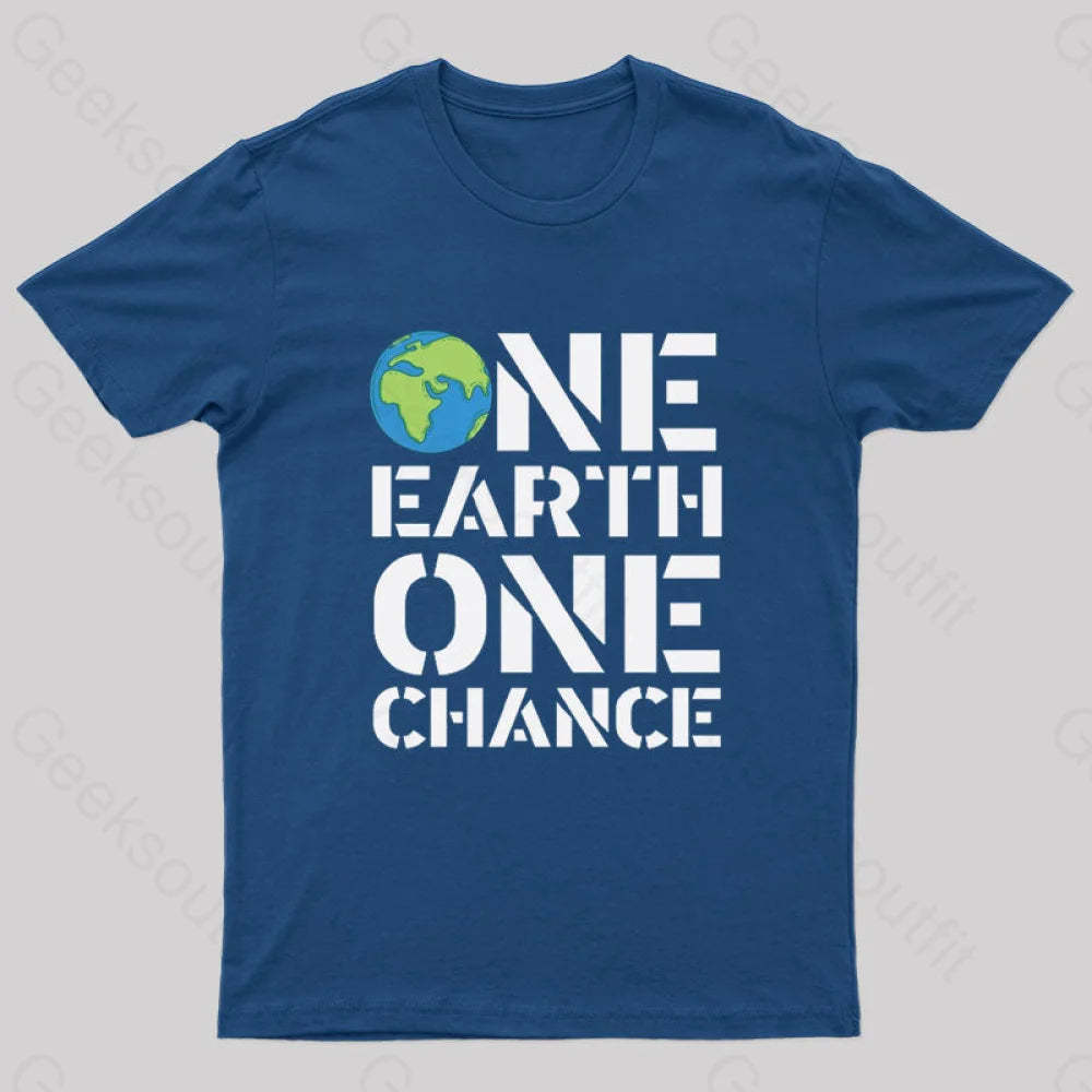 One Earth Chance Geek T-Shirt Navy / S