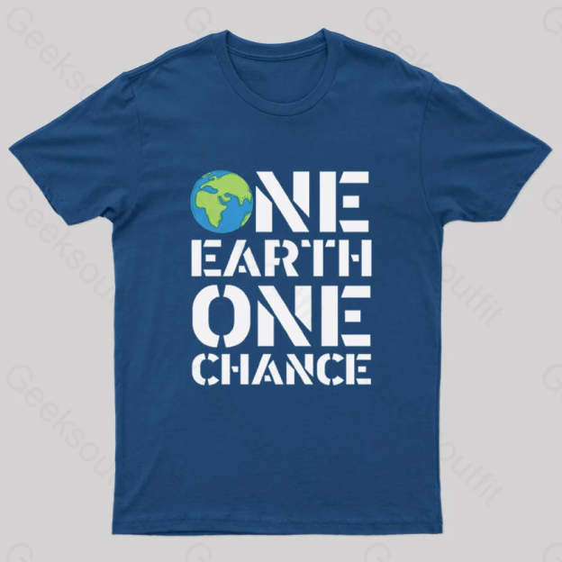 One Earth Chance Geek T-Shirt Navy / S