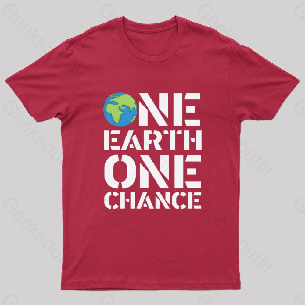 One Earth Chance Geek T-Shirt Red / S