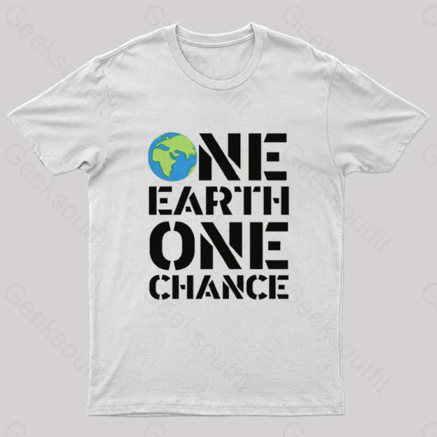 One Earth Chance Geek T-Shirt White / S