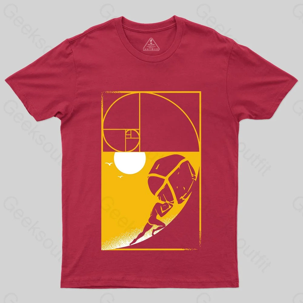 One Must Imagine Sisyphus Happy Fibonacci T-shirt - Geeksoutfit