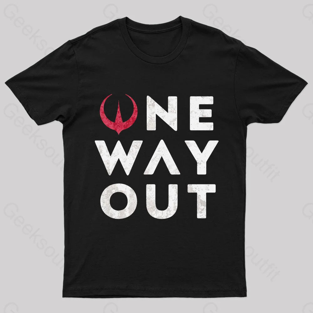 One Way Out Nerd T-Shirt Black / S