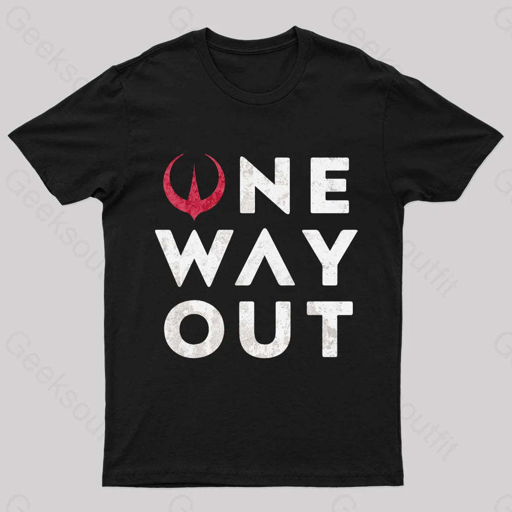 One Way Out Nerd T-Shirt Black / S