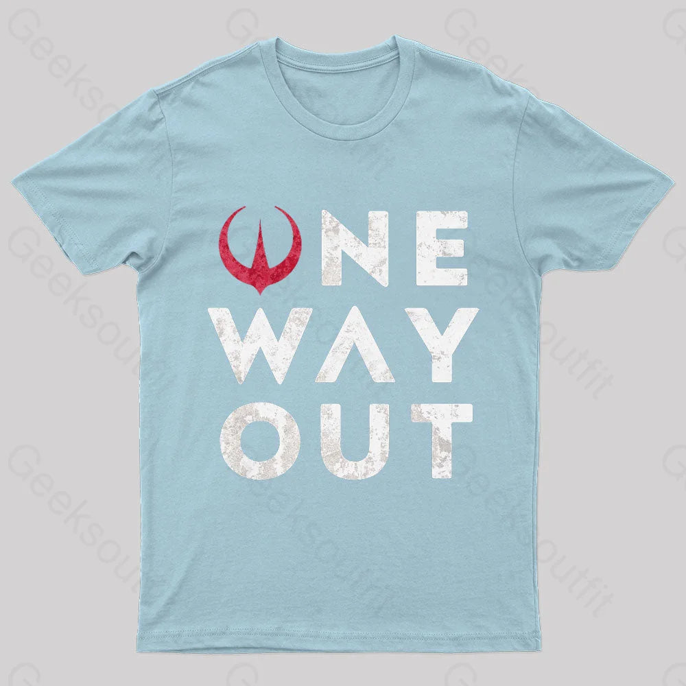 One Way Out Nerd T-Shirt Light Blue / S