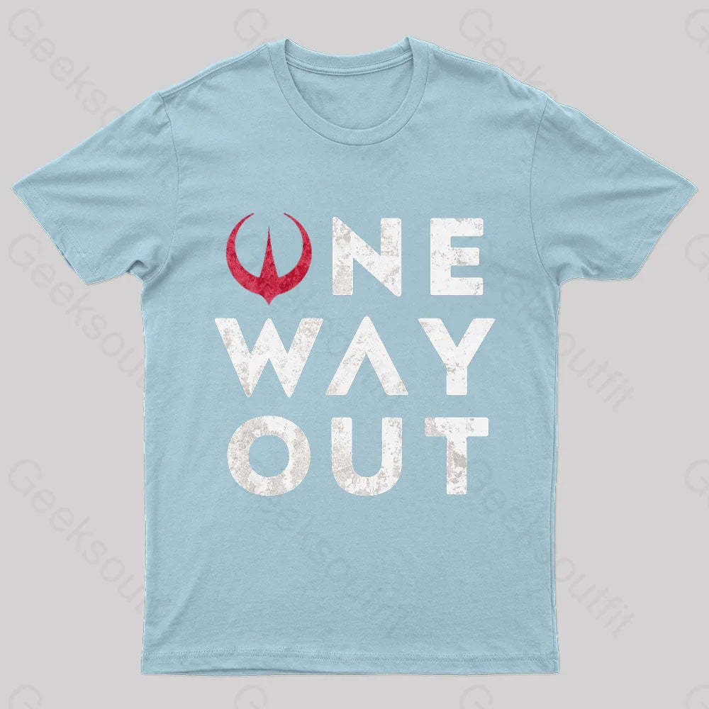 One Way Out Nerd T-Shirt Light Blue / S
