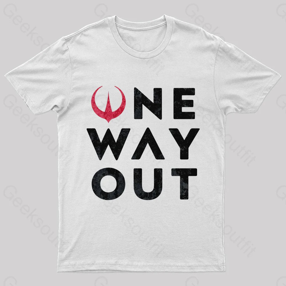 One Way Out Nerd T-Shirt White / S