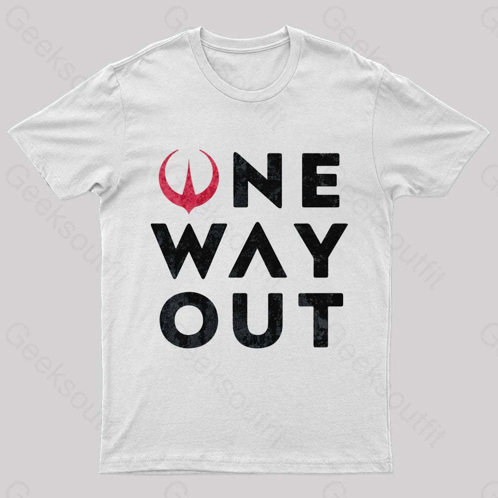One Way Out Nerd T-Shirt White / S