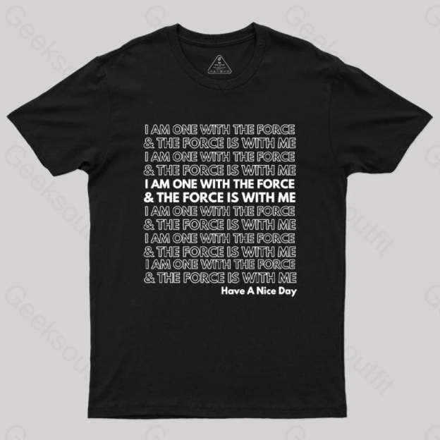 One With The Force T-Shirt Black / S