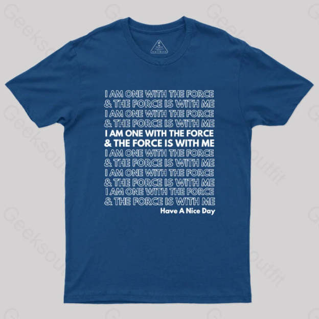 One With The Force T-Shirt Navy / S