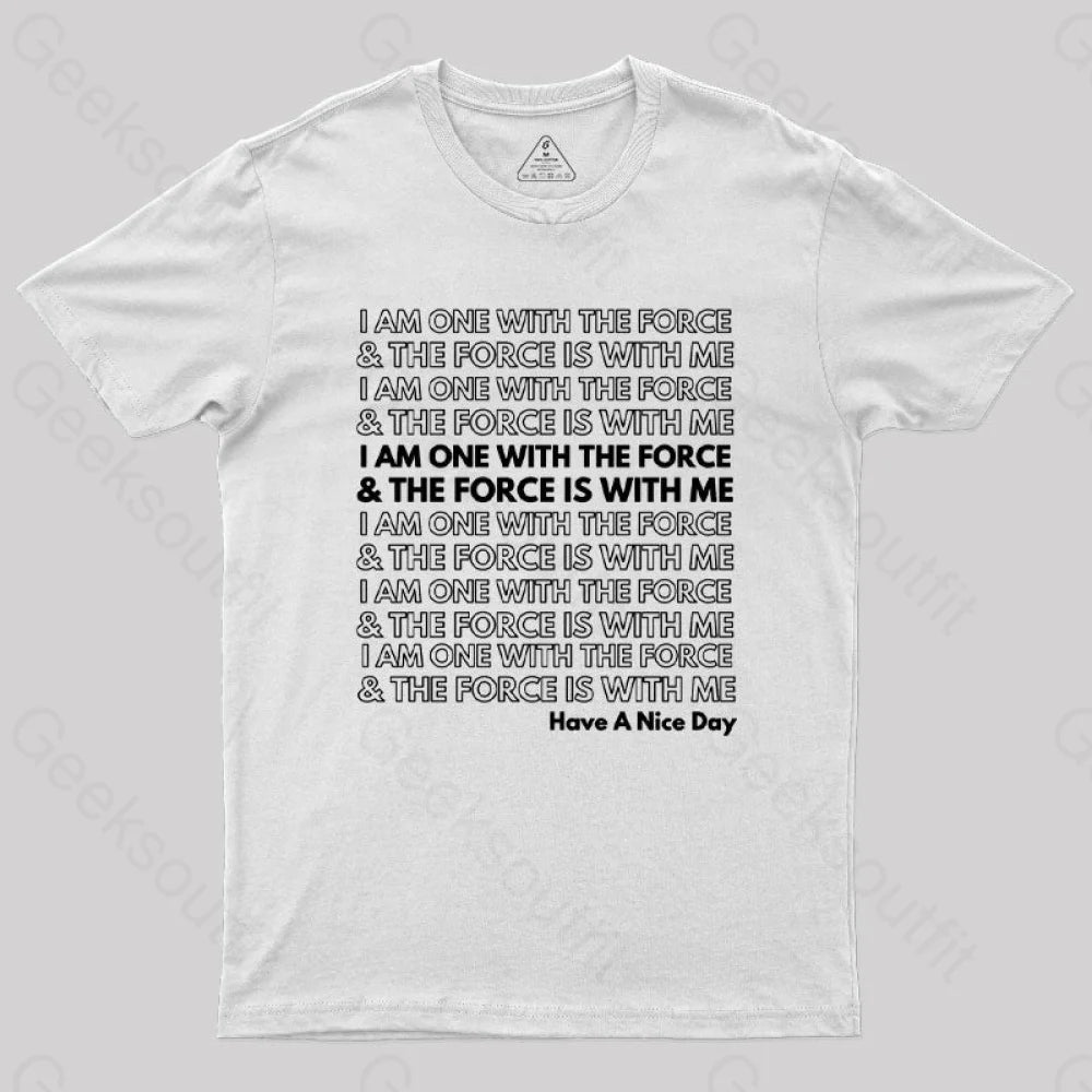 One With The Force T-Shirt White / S