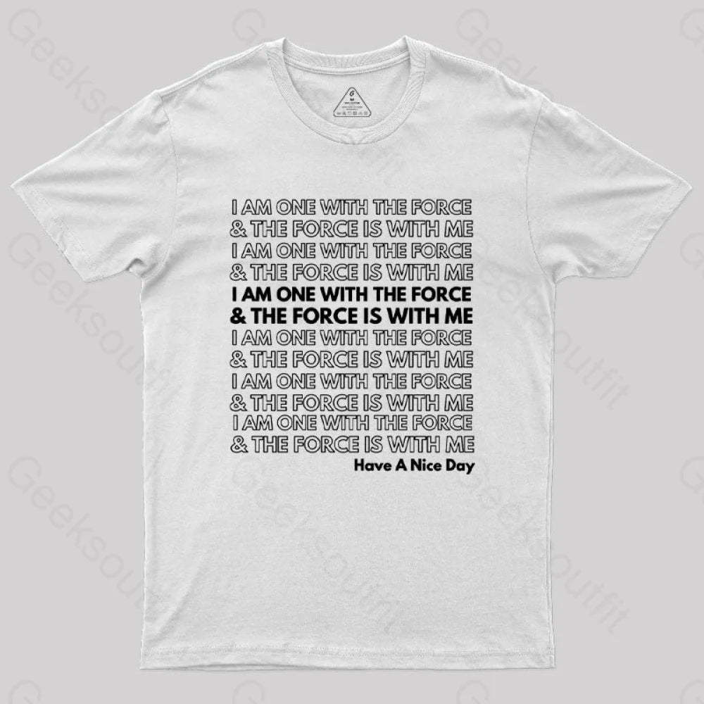 One With The Force T-Shirt White / S