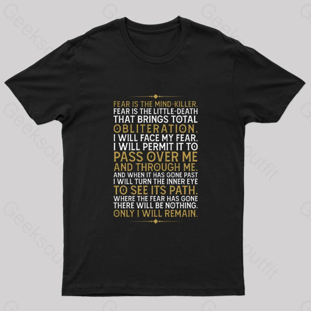 Only I Will Remain Nerd T-Shirt Black / S