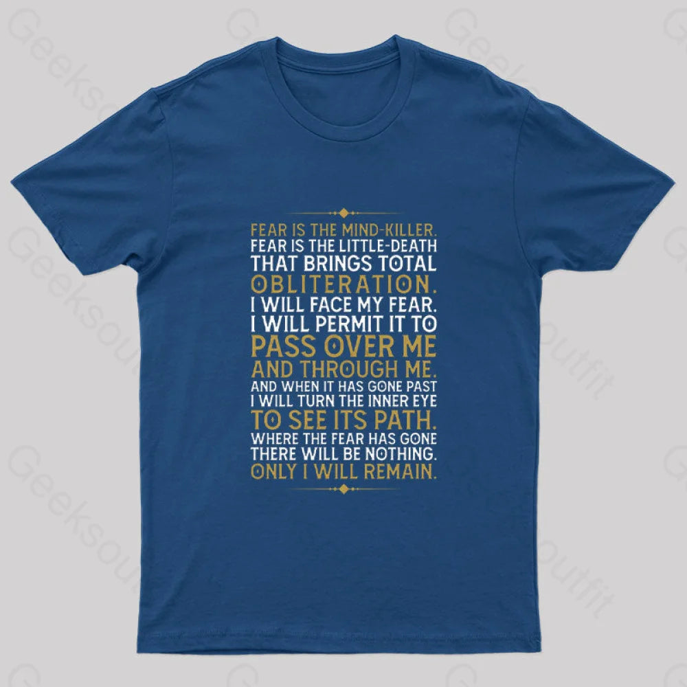 Only I Will Remain Nerd T-Shirt Navy / S