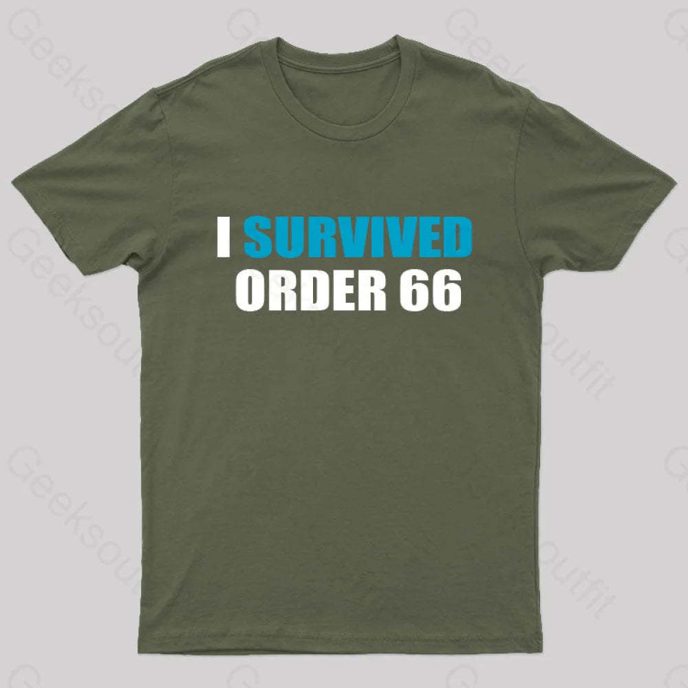 Order 66 Blue #2 T-Shirt Army Green / S