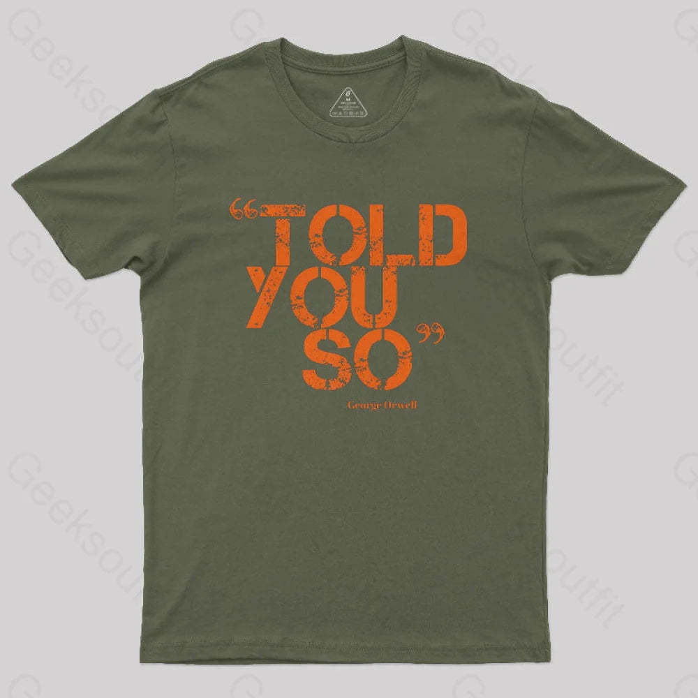 Orwell Orange Nerd T-Shirt Army Green / S