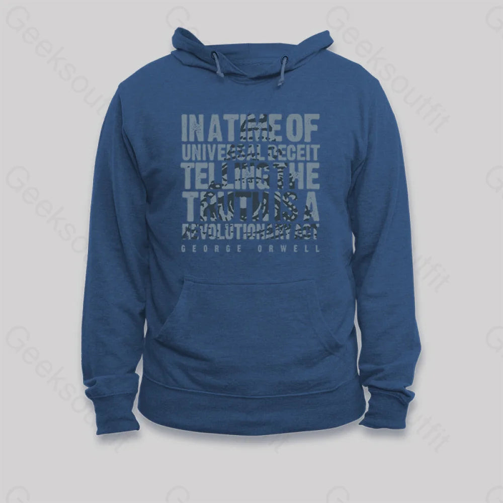 Orwellian Truth Hoodie Dark Blue / S