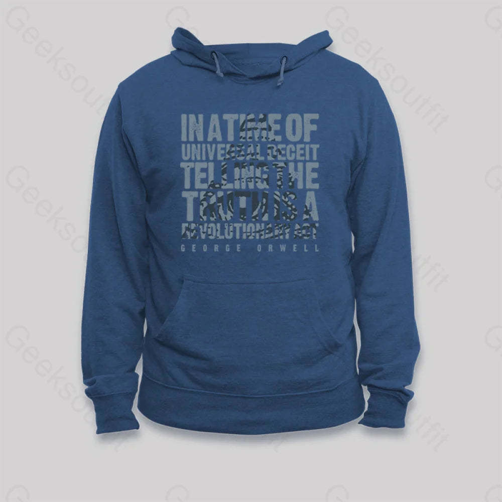 Orwellian Truth Hoodie Dark Blue / S