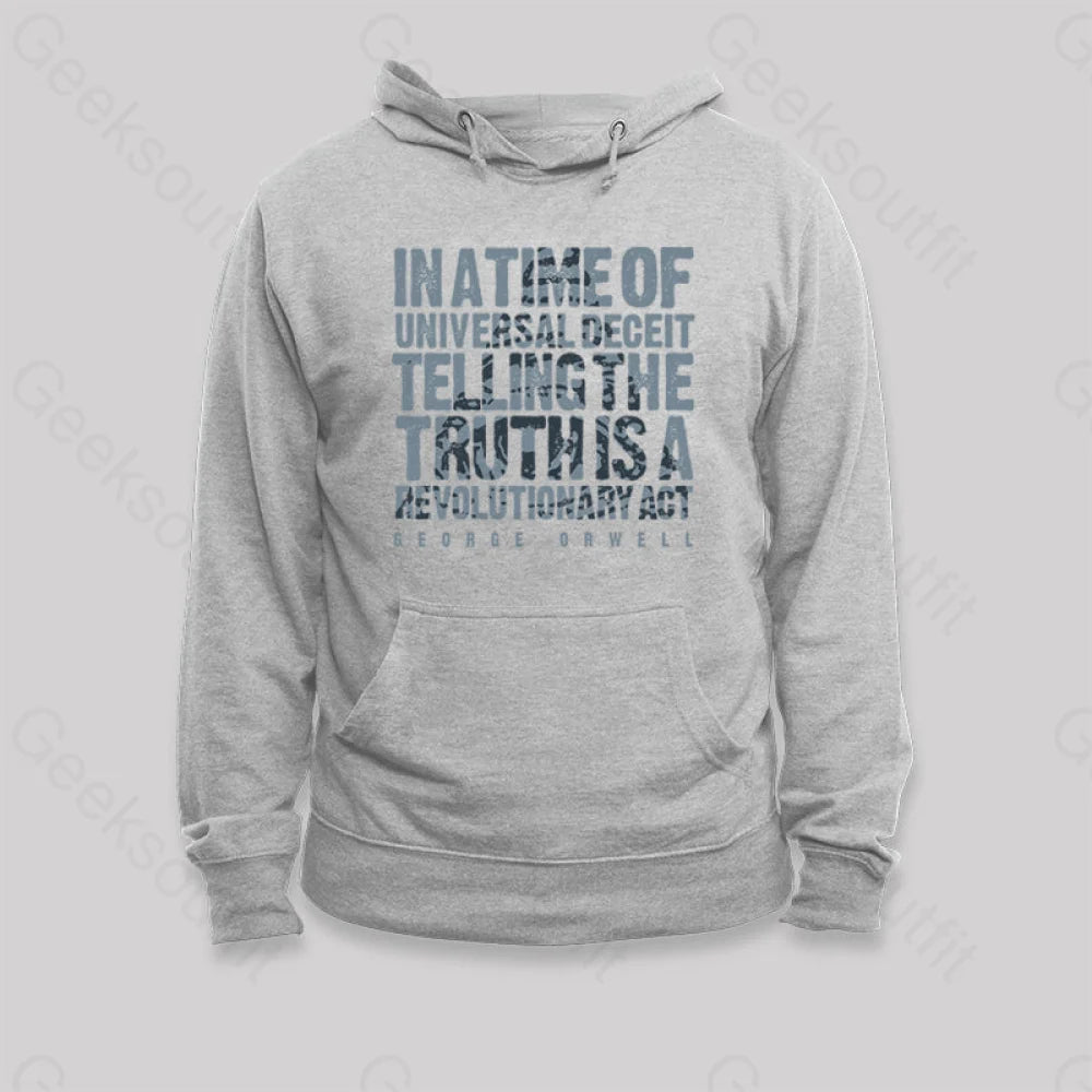 Orwellian Truth Hoodie Grey / S
