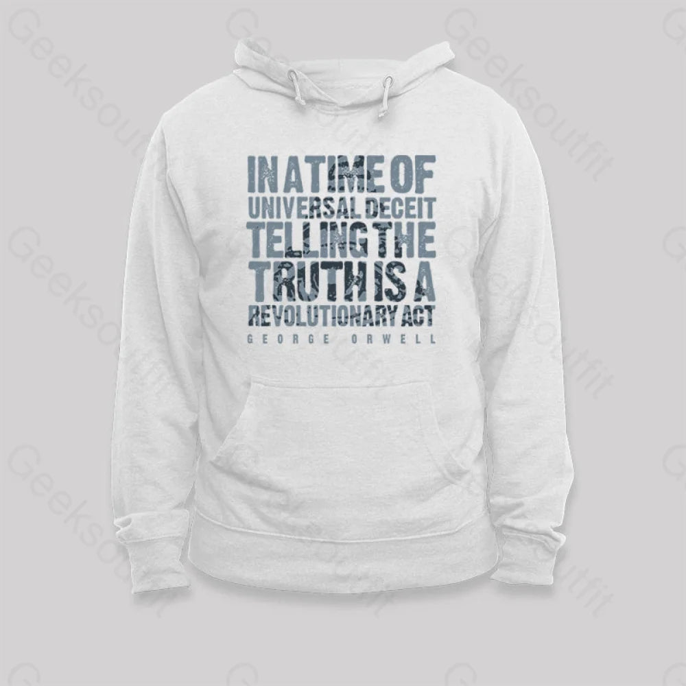 Orwellian Truth Hoodie White / S