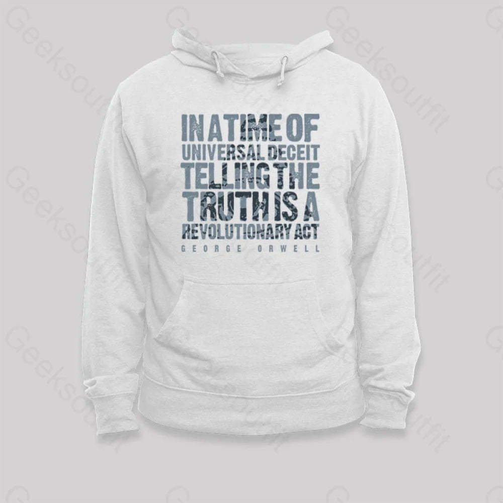 Orwellian Truth Hoodie White / S
