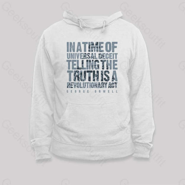 Orwellian Truth Hoodie White / S
