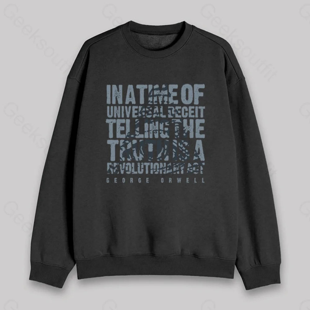 Orwellian Truth Sweatshirt Black / S