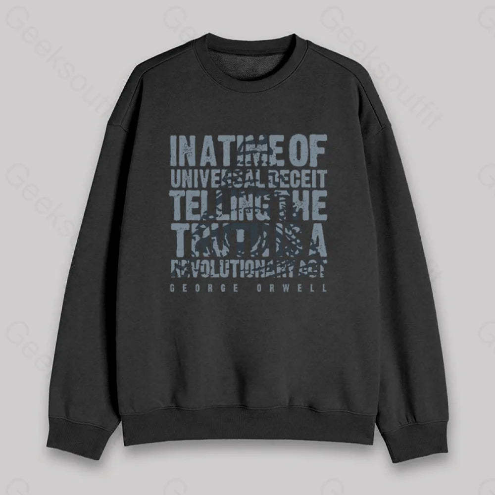 Orwellian Truth Sweatshirt Black / S