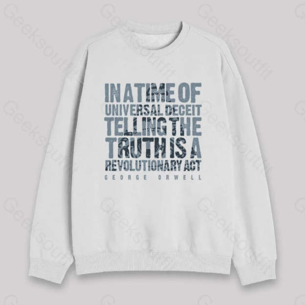 Orwellian Truth Sweatshirt White / S