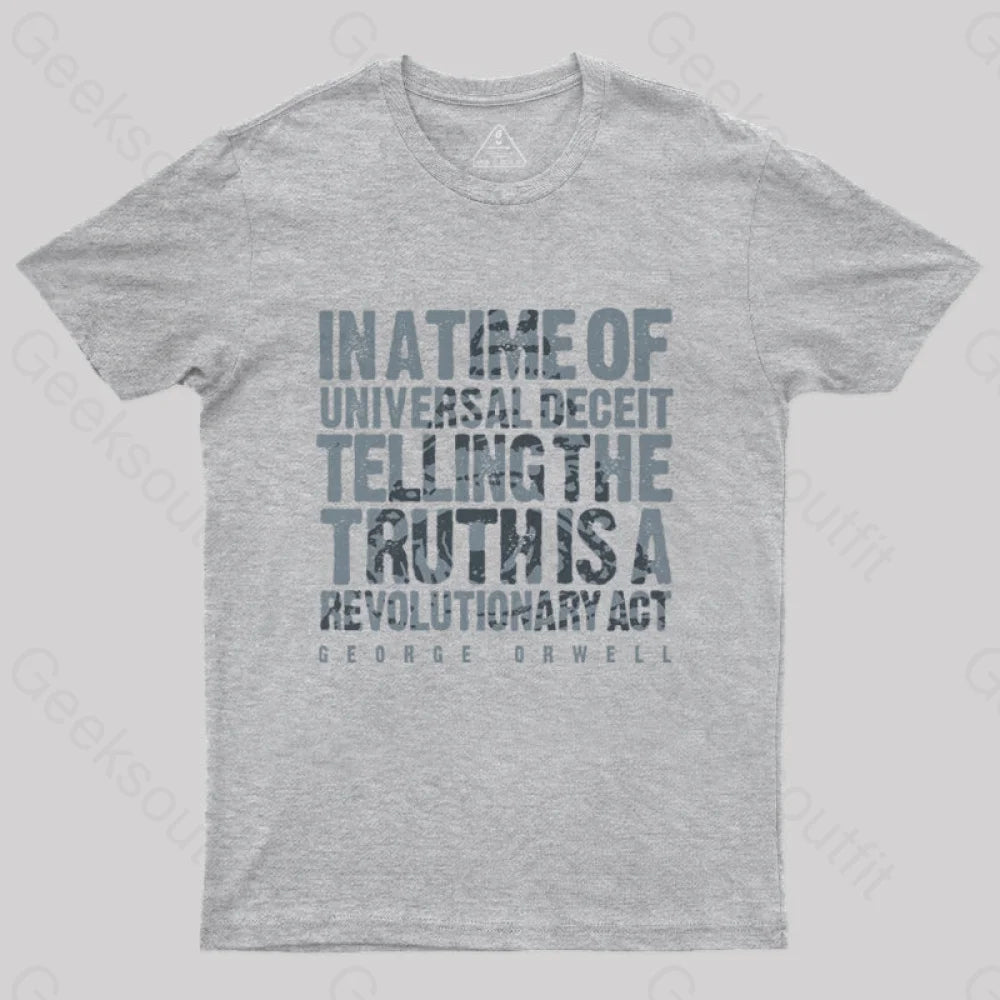 Orwellian Truth T-Shirt Grey / S