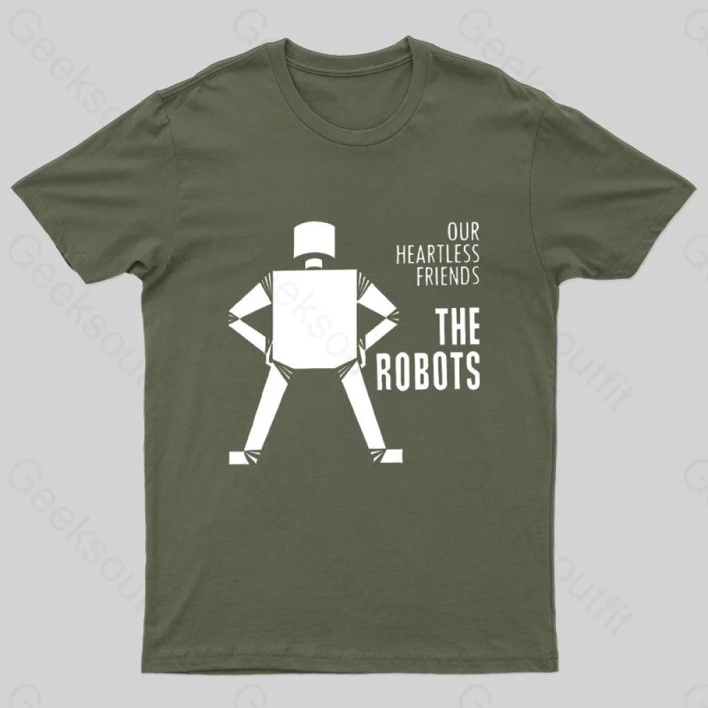 Our Heartless Friends Nerd T-Shirt Army Green / S
