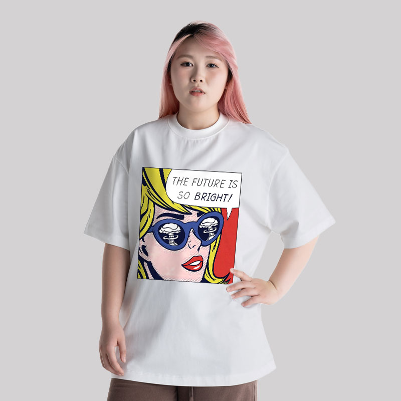 Pop Optimistic Girl Unisex Oversized T-shirt