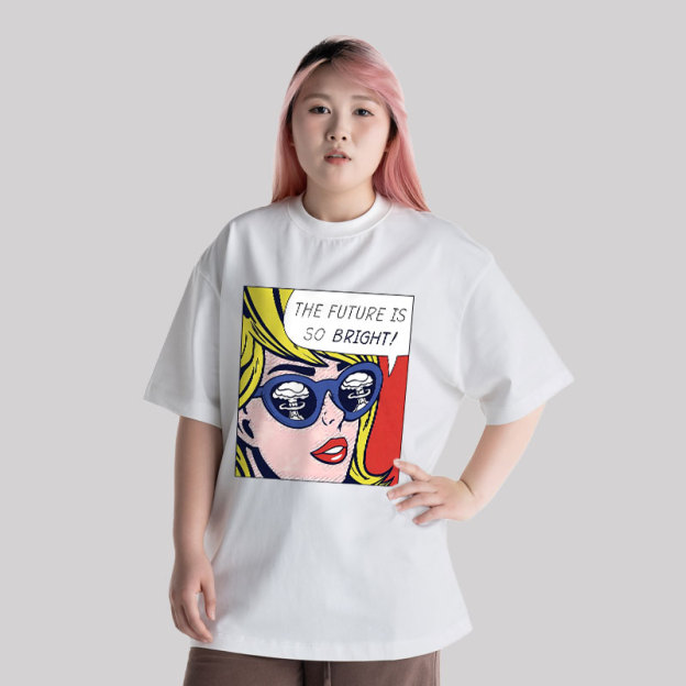 Pop Optimistic Girl Unisex Oversized T-shirt